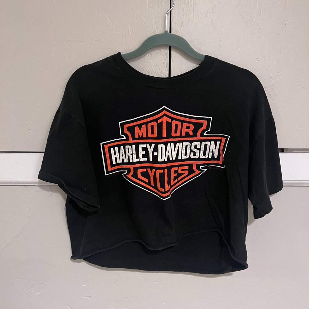 Harley Davidson Crop T-shirt - Black